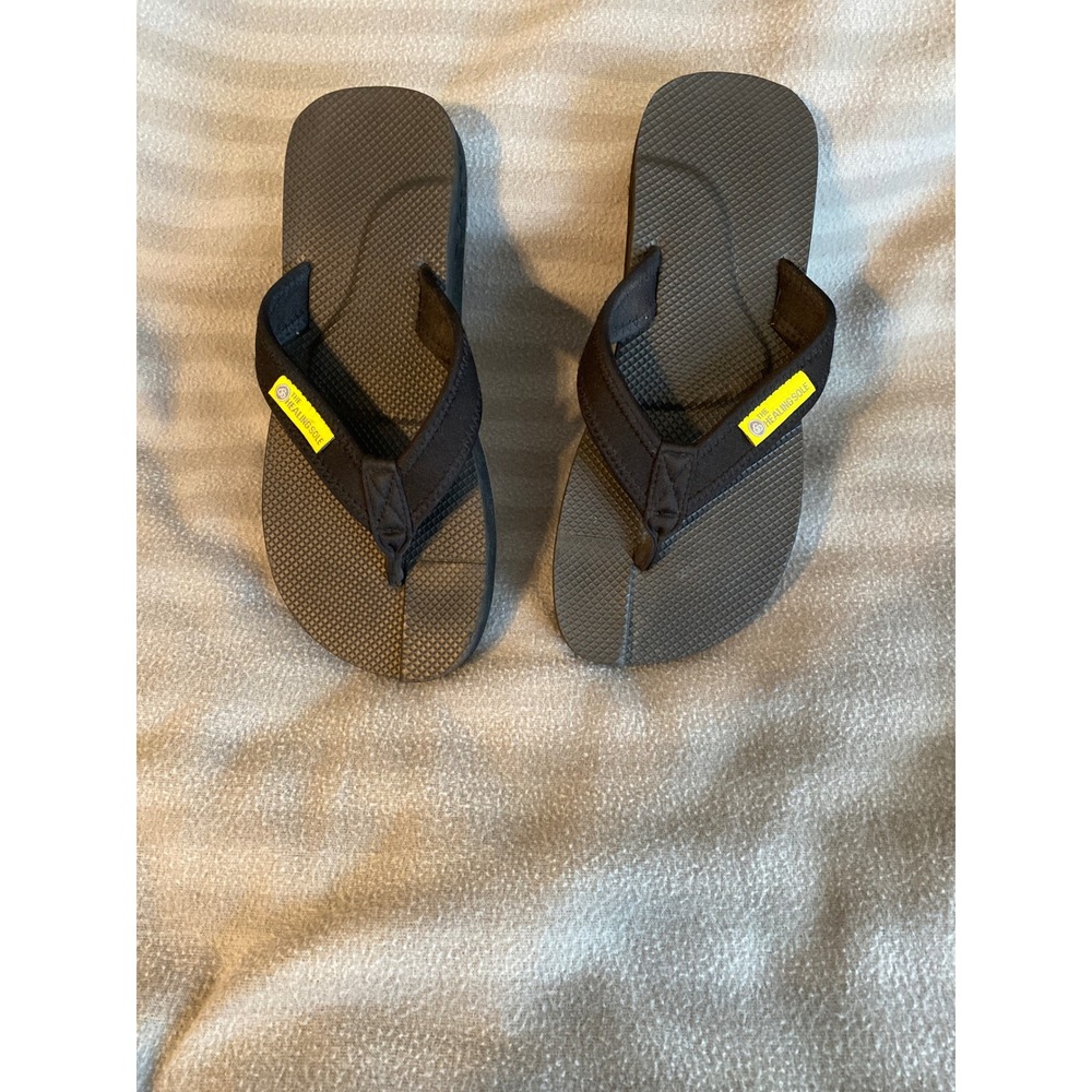 The Healing Sole Womens Original Flip Flop Sandals Black Orthopedic Size 7